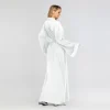 abaya robe longue d'été ouverte pour femmes musulmanes, turquie, dubaï, islam fashion, kaftan noir et rouge, ropa de prière élégant