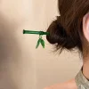 Épingle à cheveux chinoise décorative en forme de bambou, baguettes pour femmes, épingles porte chignon, couvre chef en résine, épingle à cheveux pour affichage d'art du thé
