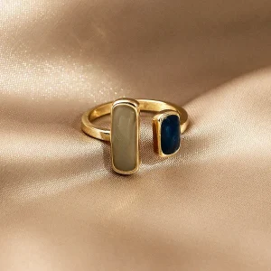 Bague en émail goutte à goutte colorée réglable pour femmes, mode rétro géométrique couleur or, anneaux en métal, bijoux de mariage, cadeau d’anniversaire, nouvelle collection Bague en émail goutte à goutte colorée réglable pour femmes, mode rétro géométrique couleur or, anneaux en métal, bijoux de mariage, cadeau d’anniversaire, nouvelle collection