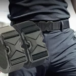 Boucle de ceinture pour hommes, tissée légère et respirante, ceinture de transport multifonctionnelle décontractée et polyvalente pour l&rsquo;extérieur