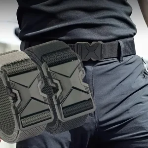 Boucle de ceinture pour hommes, tissée légère et respirante, ceinture de transport multifonctionnelle décontractée et polyvalente pour l&rsquo;extérieur