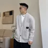 vêtements populaires coréens cardigan tricoté pour hommes, vestes d'automne et d'hiver, nouveaux vêtements tissés, offres 2025, pulls pour hommes
