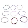 ensemble de bracelets élastiques multicouches pour femmes, perles colorées, bracelets empilables bohèmes, cadeau de bijoux de carillon