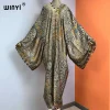 winyi col en v afrique robe femmes boho décontracté caftan vintage robe de soirée plage couvrir abaya dubaï luxe abaya femme musulmane