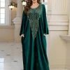 abaya caftans brodés pour femmes moderne élégant dubaï marocain dubaï caftan robes abaya pour femmes robe musulmane