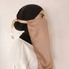 niqab haute qualité avec ficelle en satin musulman une couche respirant satin nida modeste vêtements islamiques prière hijab livraison directe