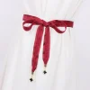 simple élégant mince ceinture accessoire corde chemise décontractée pull jupe robe décontracté ceinturée robe ample nœud papillon ceinture pour les femmes