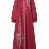 zanzea robe longue vintage pour femme musulmane, abaya, hijab, bohème, imprimé floral, dubaï, turquie, automne 2025