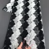 tissu africain soluble dans l'eau en dentelle guipure brodée blanche et noire, tissu abaya de dubaï pour robe de cocktail et célébrités