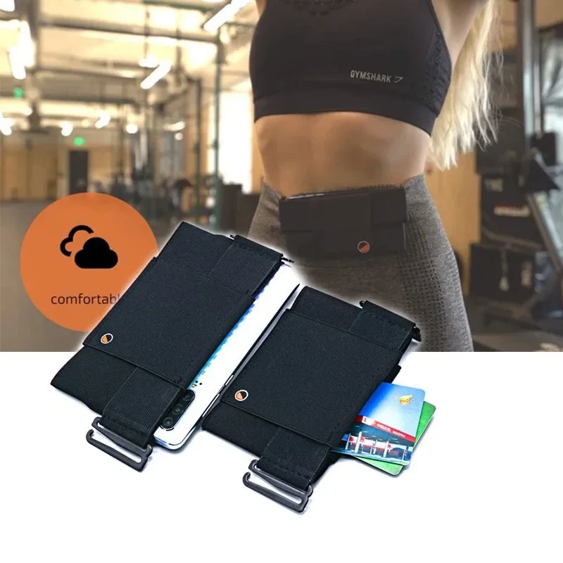 Sacs de ceinture ultra-minces pour femmes, sac de ceinture minimaliste Invisible pour carte, portefeuille à la mode, sac de téléphone pour sport en plein air