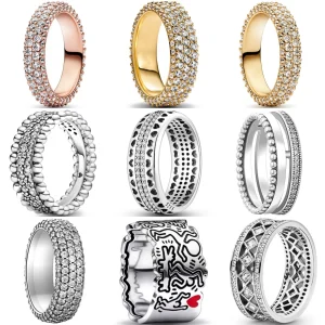 Bague en argent 925 pour femmes, incrustée de Zircon, bijoux scintillants de luxe, Design Vintage creux/géométrique, cadeau de fête de mariage à la mode Bague en argent 925 pour femmes, incrustée de Zircon, bijoux scintillants de luxe, Design Vintage creux/géométrique, cadeau de fête de mariage à la mode