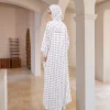 nouveau modal musulman hijab abaya avec robe à capuche à manches longues khimar robe filles caftan dubaï islam vêtements de prière avec bretelles