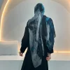Écharpe musulmane en marbre hijab imprimé aquarelle, protection solaire douce et respirante, légère, enveloppement de plage d'été pour femmes
