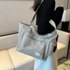 sac à main vert de grande capacité pour femmes, sac à bandoulière blanc à la mode, fourre tout polyvalent pour étudiantes, sac à main de voyage en tissu oxford, 2025