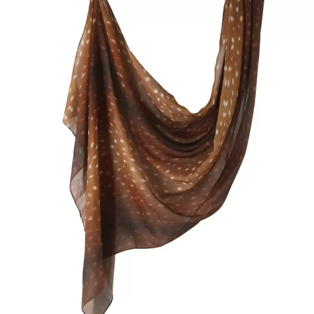 foulard hijab imprimé animal à la mode, long bandana, turban islamique à bord large pour femme