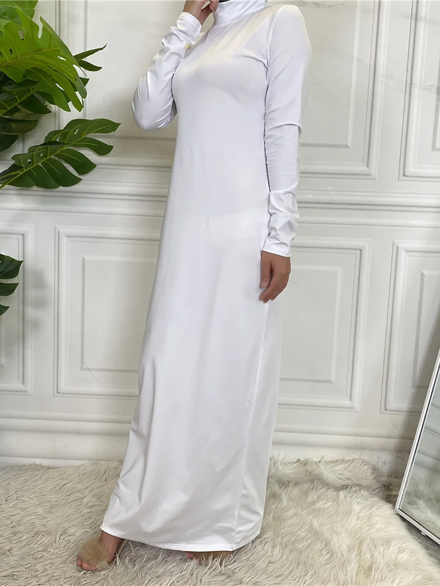 abaya robe d'intérieur décontractée pour femmes musulmanes, hijab à col roulé, robe maxi, caftan turc, vêtements islamiques