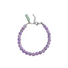 bracelet de perles d'améthyste naturelle pour femmes, bijoux faits à la main avec pierres précieuses