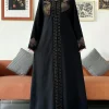 nouvelles femmes robe élégante en mousseline de soie abaya ouvert avec fermeture éclair femmes musulmanes robe vêtements islamiques cardigan abaya femmes robe musulmane