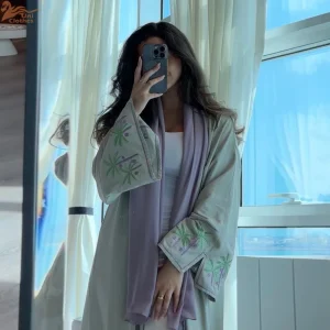 Abaya ouverte à manches longues pour femmes musulmanes, kimono ethnique du Ramadan, caftan arabe marocain, broderie solide modeste, Turquie Abaya ouverte à manches longues pour femmes musulmanes, kimono ethnique du Ramadan, caftan arabe marocain, broderie solide modeste, Turquie