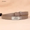 ceinture fine élégante en cuir véritable pour femmes, cintré à la taille élégant pour robes, accessoire de taille à la mode