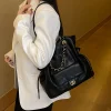 sac messager de luxe pour dames, style bandoulière en cuir véritable, élégant et chic, marque classique populaire