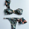 deux pièces femmes floral 2025 push up à bretelles volants bandeau bikini ensemble maillot de bain maillots de bain maillot de bain maillots de bain biquini