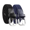 Ceinture élastique tressée en Nylon unisexe, tendance, accessoires en Denim polyvalents, ceinture à boucle ardillon, ceinture en toile pour adolescents et enfants