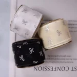 Ruban Organza en soie imprimé avec nœud à paillettes, 40mm, pour accessoires pour cheveux, chaussures, emballage cadeau floral, décoration, rubans en dentelle, matériel pour nœud