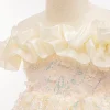 robes de soirée princesse à paillettes pour filles de 3 à 8 ans, fleurs d'été, robe de soirée d'anniversaire, de mariage, de bal, vêtements pour enfants