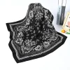 Femmes écharpe 70 cm noir Hip Hop Bandana foulard Paisley imprimé Hijab chapeaux poignet bandeau carré foulards imprimer mouchoir Femmes écharpe 70 cm noir Hip Hop Bandana foulard Paisley imprimé Hijab chapeaux poignet bandeau carré foulards imprimer mouchoir