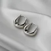 Boucles d&rsquo;oreilles en argent Sterling 925 pour femmes, cerceau d&rsquo;oreille, mode polyvalente, douce fille, cercle rond, prévention des allergies, bijoux cadeaux