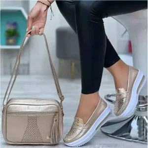 43 chaussures plates décontractées pour femmes 2024 mode bout rond bas compensé plate-forme baskets confort antidérapant femmes mocassins