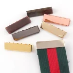 50 pièces argent/or clair/or/or Rose/gunmetal/Bronze/cuivre embouts de boucle de ceinture ceinture en métal 40mm extrémités de ceinture coton 1.5  »toiles