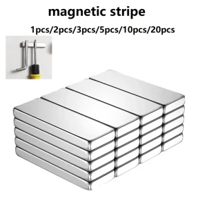 Aimants rectangulaires 60x10x3 mm, aimants à barre longue, aimants miniatures. Convient pour les aimants scientifiques, les bibliothèques d&rsquo;outils, les laboratoires