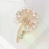broches de pissenlit en strass pour femmes, broches de plantes en perles, sac à dos de fête de banquet, cadeaux, accessoires de bijoux