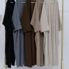 abaya robe longue en velours côtelé pour femmes musulmanes, caftan marocain éducatif, robes de soirée, optique eid, cadigan, dubaï, automne