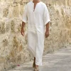 robe musulmane décontractée à manches courtes pour homme, kaftan islamique, thobe jubba, dubaï, arabie saoudite, abaya, 5xl