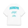 agongym surdimensionné ample été t shirts à manches courtes sport chemises gym musculation fitness hommes entraînement vêtements décontractés