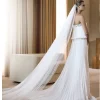 image réelle blanc ivoire voile de mariage une couche doux tulle voile de mariée tête voiles accessoires de mariage avec peigne