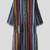 chemises de nuit rayées à manches longues pour hommes, vêtements islamiques, robes abaya douces, mode musulmane, zones arabes, saoudien, homme