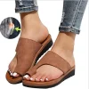 Femmes d&rsquo;été sandales plate-forme confortable chaussures plates semelle dames décontracté doux gros orteil pied sandale orthopédique Bunion correcteur pantoufles