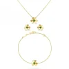 ensemble de bijoux en argent de qualité française, bijoux à la mode, trèfle 2025, dernier style, collier cadeau exquis, boucles d'oreilles, bracelet
