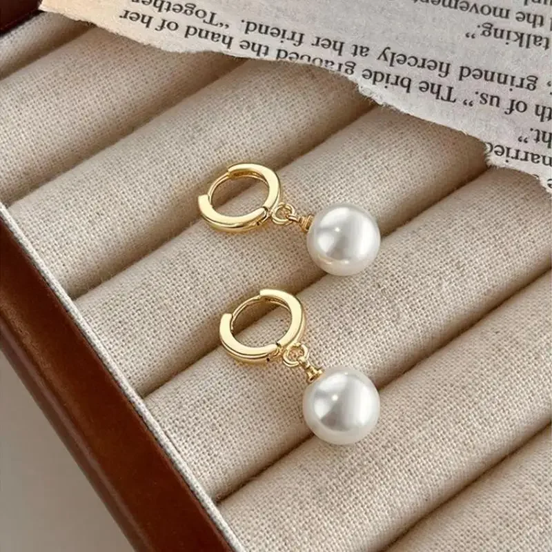 Collier et boucles d'oreilles avec pendentif en perles pour femmes, en acier inoxydable, nouveau charme en forme de U, ras de cou pour soirée de mariée, ne se décolore pas, bijoux cadeau