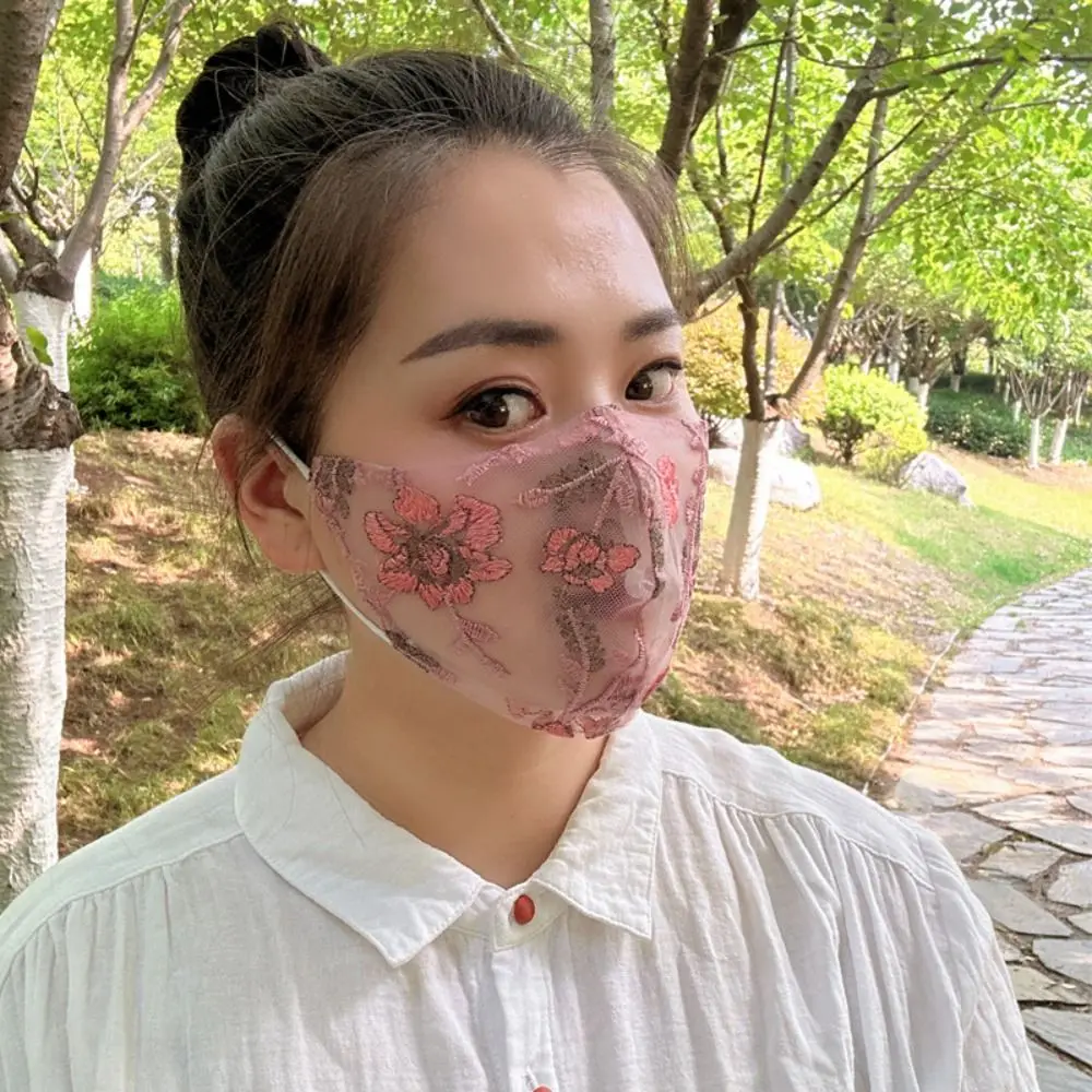 masque respirant en dentelle pour le visage, voile, protection uv, exquis, masque pare soleil, écharpe anti poussière, masque anti soleil