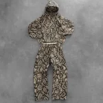 Harajuku nouveau Y2K survêtement hommes Hip Hop surdimensionné sweats à capuche 2 pièces ensemble rétro motif serpent sweats vêtements pour hommes Streetwear