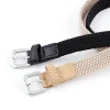 ceinture élastique tressée en nylon unisexe, tendance, accessoires en denim polyvalents, ceinture à boucle ardillon, ceinture en toile pour adolescents et enfants