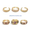 e21f Élégant zircone cucone ring ajusté set set fashion fashion bijoux mode pour les femmes portez des bijoux en or quotidien