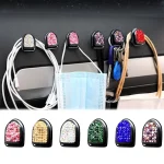 Crochets en cristal de biscuits pour voiture, support de sac de face portable, ornements pour la maison, décor créatif, mini crochet Bling, accessoires intérieurs automatiques