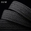 ceinture élastique tressée pour hommes, en toile tissée extensible, à la mode, pour jeans et pantalons polyvalents
