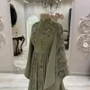 florettarobe caftan marocain robe de soirée musulmane a ligne manches longues en mousseline de soie applique dubaï arabe abaya islamique personnalisé